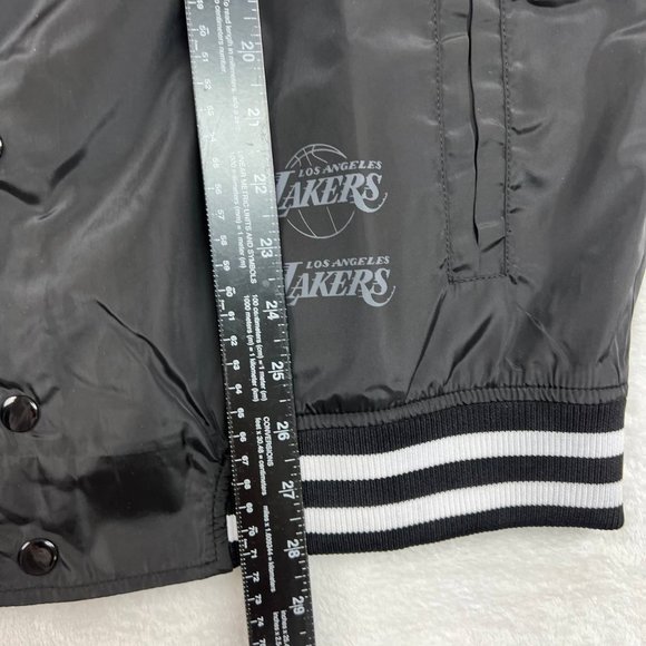 Los Angeles Lakers Half Court Satin Y&R Varsity‎ Jacket Large Adult Mens - Picture 6 of 7